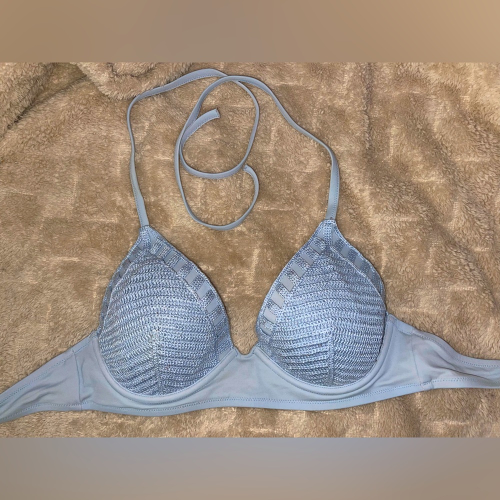 Baby blue bikini top